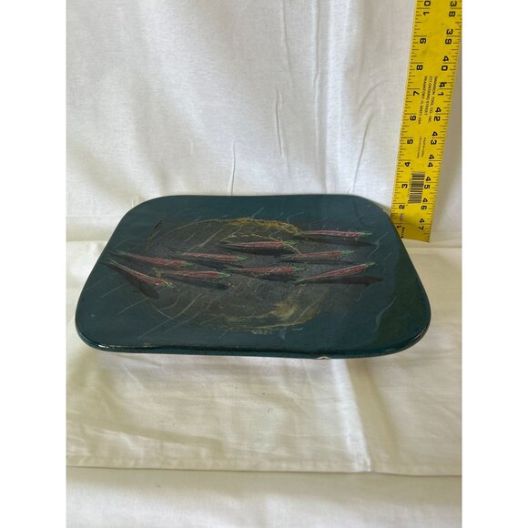 Vintage Ceramic Serving Tray With Fish Design 14"x10" - Picture 2 of 2